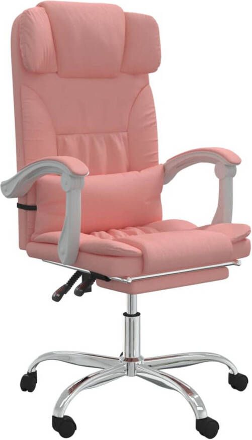 VidaXL -Kantoorstoel-verstelbaar-kunstleer-roze