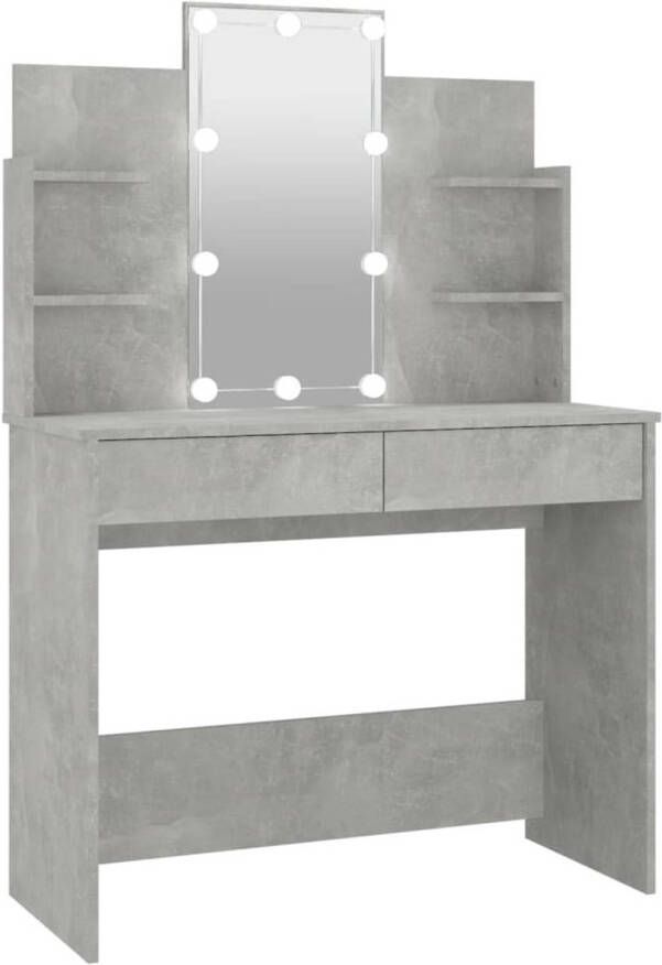 VidaXL Kaptafel met LED-verlichting 96x40x142 cm betongrijs