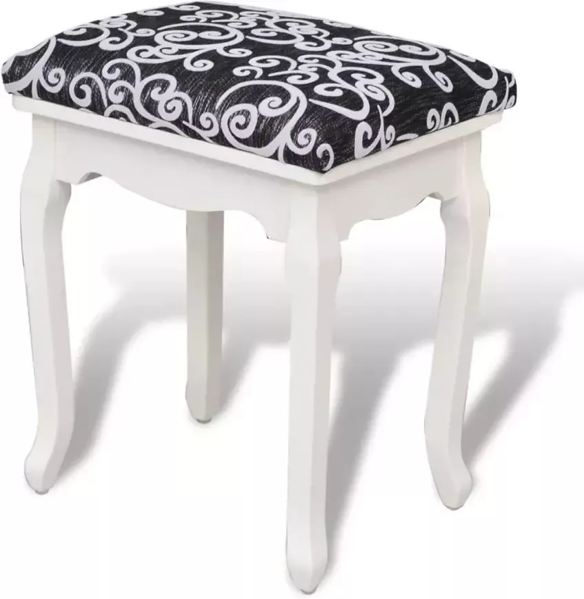 VidaXL Kaptafelkruk stof zwart