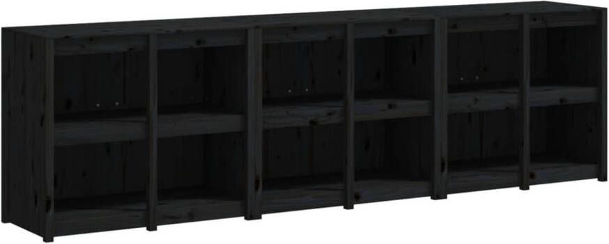 VidaXL -Keukenkasten-voor-buiten-3-st-massief-grenenhout-zwart