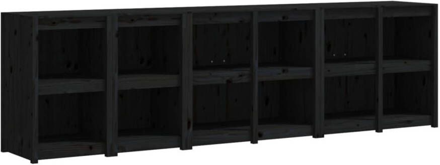 VidaXL -Keukenkasten-voor-buiten-4-st-massief-grenenhout-zwart