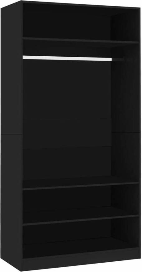 VidaXL -Kledingkast-100x50x200-cm-bewerkt-hout-zwart