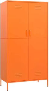 VidaXL -Kledingkast-90x50x180-cm-staal-oranje