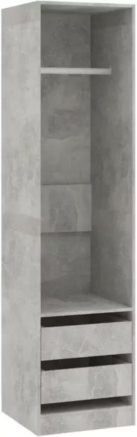VidaXL -Kledingkast-met-lades-50x50x200-cm-bewerkt-hout-betongrijs