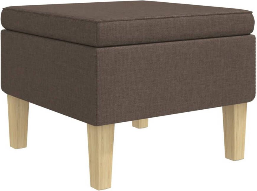 VidaXL -Kruk-met-houten-poten-stof-taupe