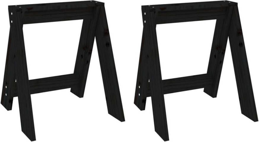 VidaXL -Krukken-2-st-40x40x45-cm-massief-grenenhout-zwart