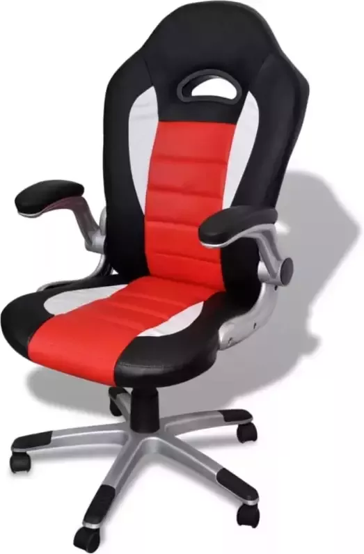 VidaXL Kunstlederen bureaustoel modern rood