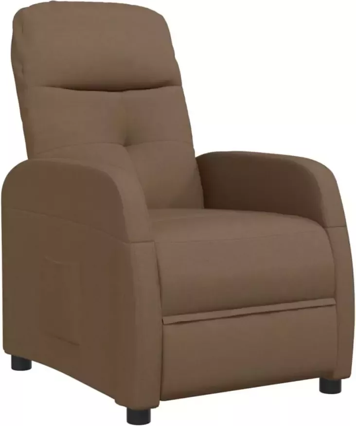 VidaXL Fauteuil verstelbaar stof bruin