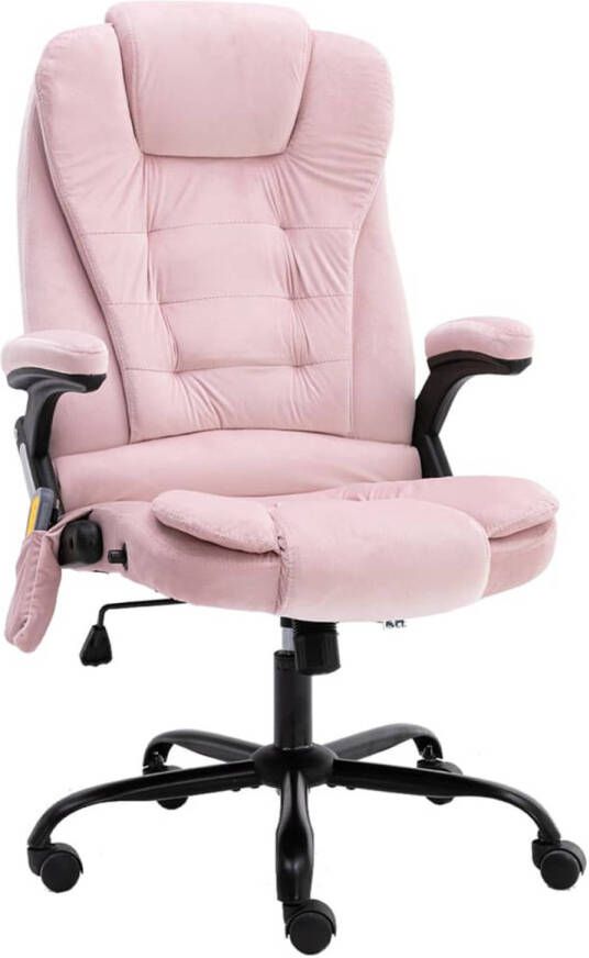 VidaXL -Massagekantoorstoel-fluweel-roze