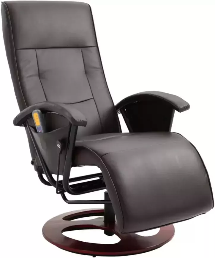 VidaXL Massagestoel kunstleer bruin