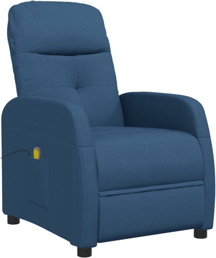 VidaXL -Massagestoel-stof-blauw - Foto 1