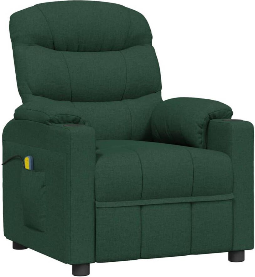 VidaXL -Massagestoel-stof-donkergroen