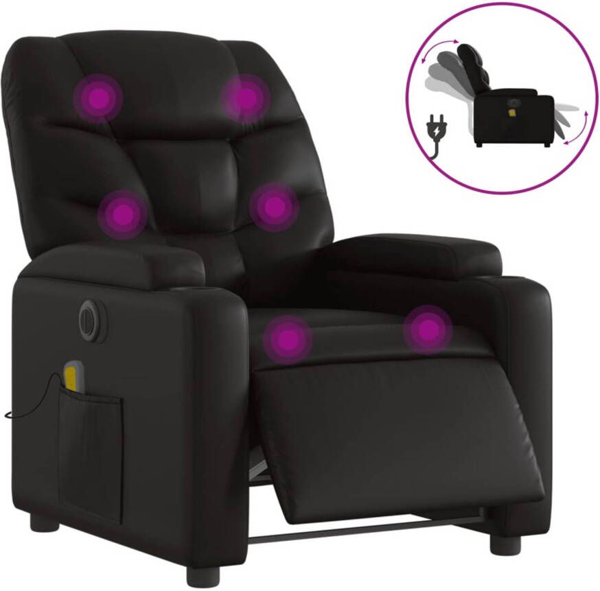 Vida XL Massagestoel verstelbaar elektrisch kunstleer zwart SKU: V3204651 - Foto 1