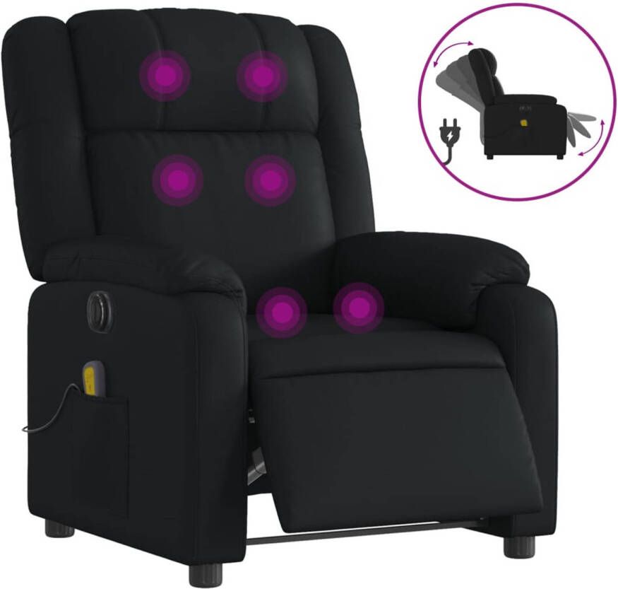 Vida XL Massagestoel verstelbaar elektrisch kunstleer zwart SKU: V3205143