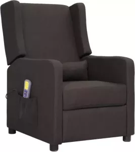 VidaXL Massagestoel verstelbaar stof taupe