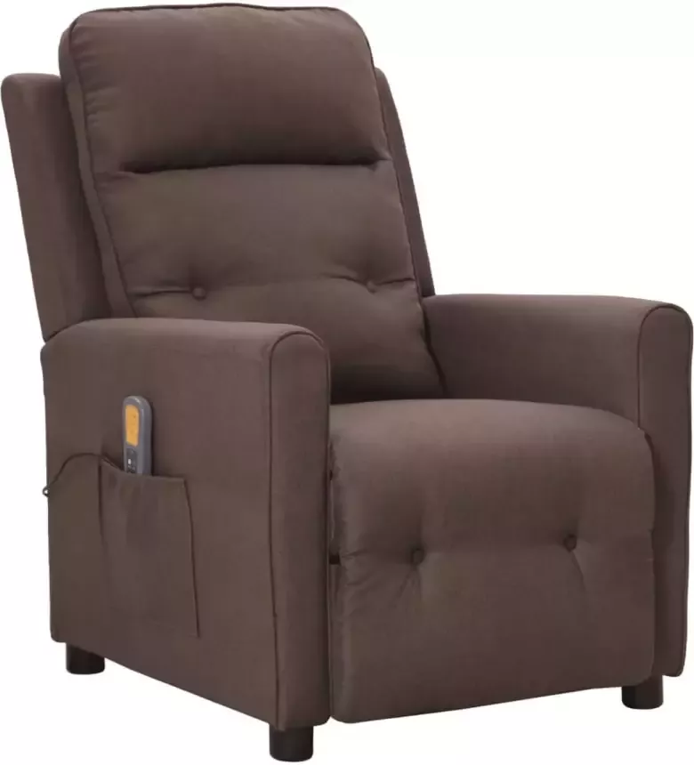 VidaXL Massagestoel verstelbaar stof taupe