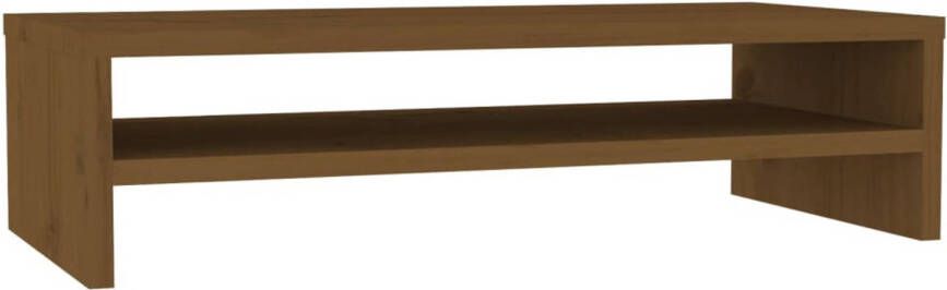 VidaXL -Monitorstandaard-50x24x13-cm-massief-grenenhout-honingbruin