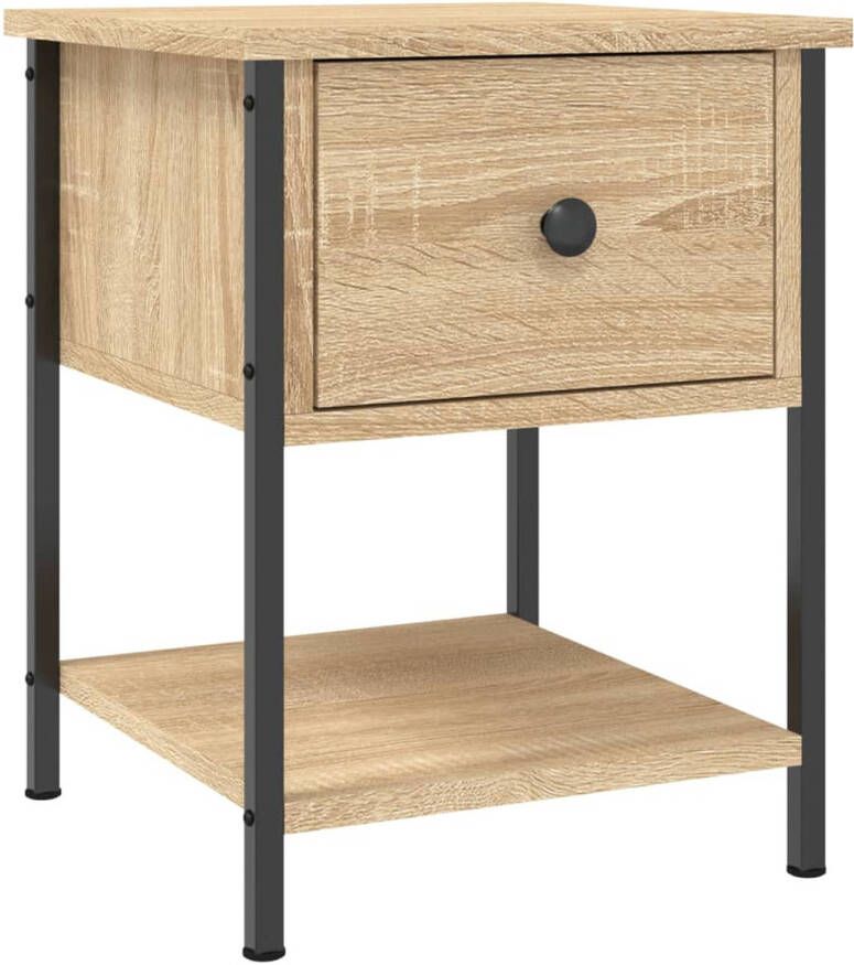 VidaXL -Nachtkastje-34x35 5x45-cm-bewerkt-hout-sonoma-eikenkleurig
