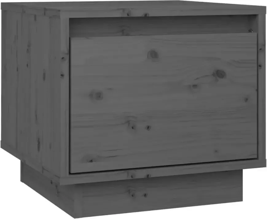 VidaXL -Nachtkastje-35x34x32-cm-massief-grenenhout-grijs