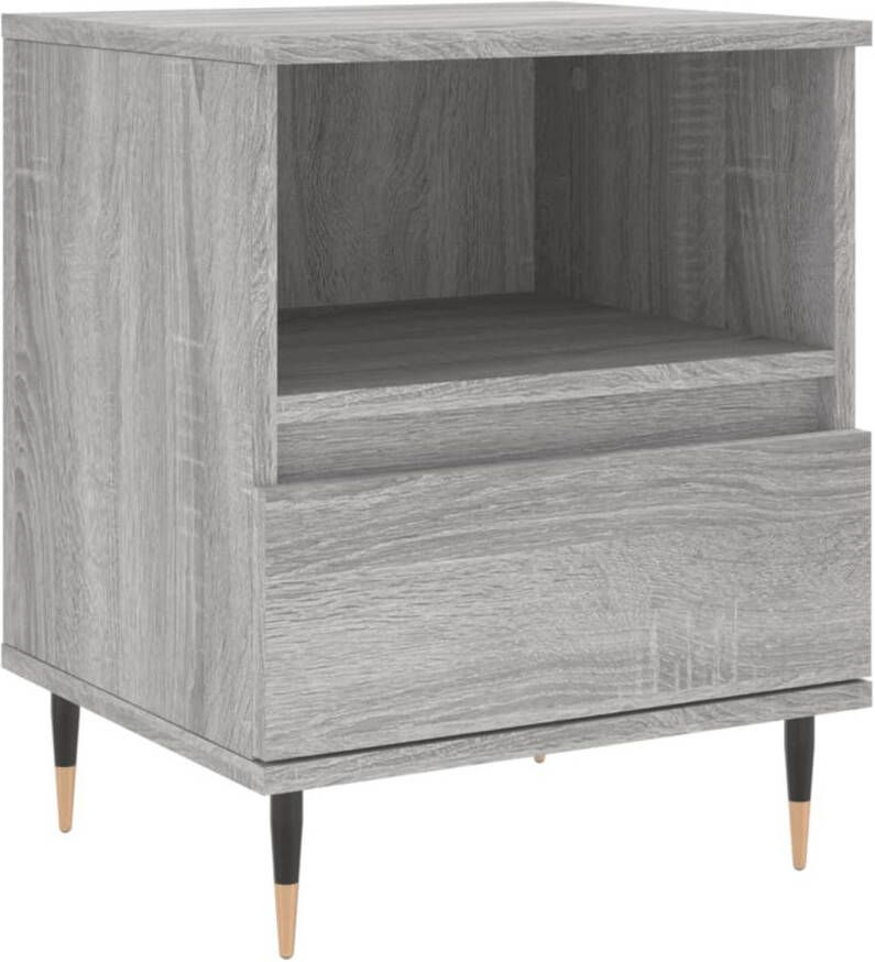 VidaXL -Nachtkastje-40x35x50-cm-bewerkt-hout-grijs-sonoma-eikenkleurig