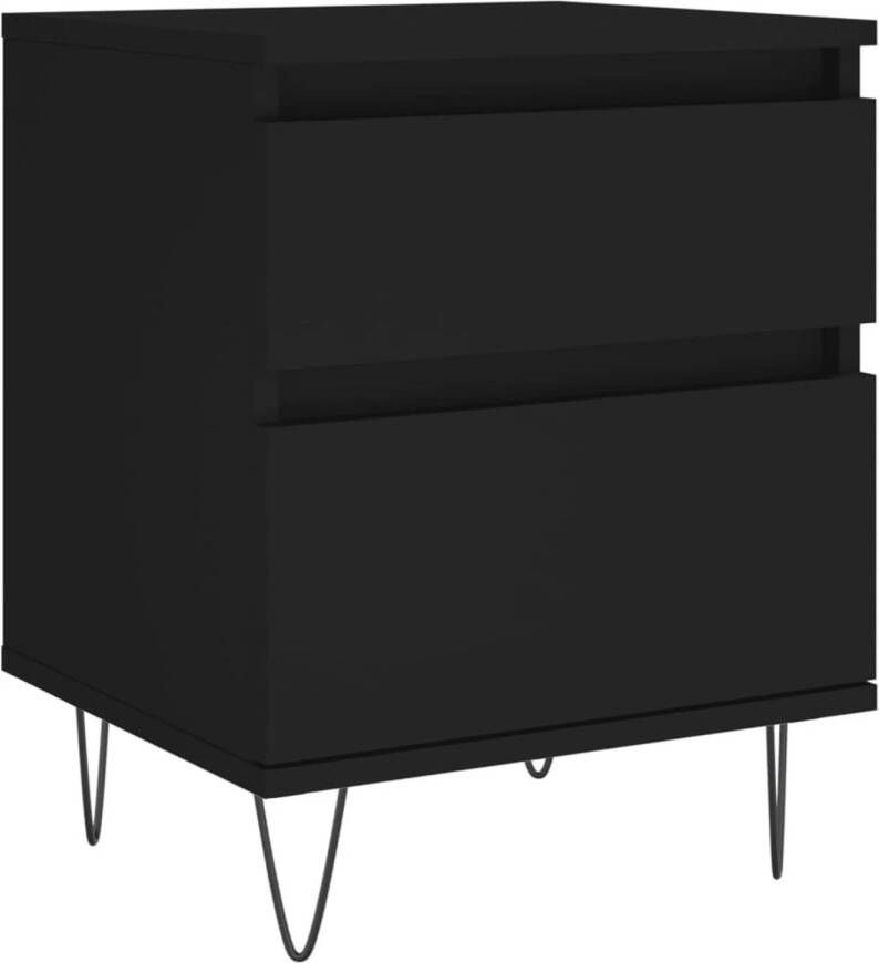 VidaXL -Nachtkastje-40x35x50-cm-bewerkt-hout-zwart