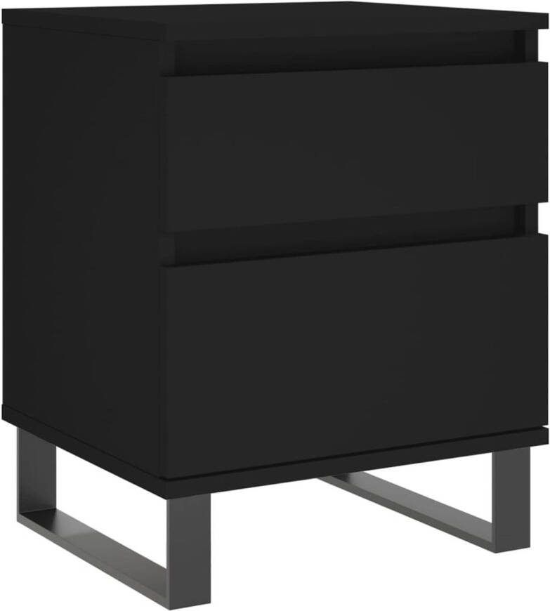 VidaXL -Nachtkastje-40x35x50-cm-bewerkt-hout-zwart