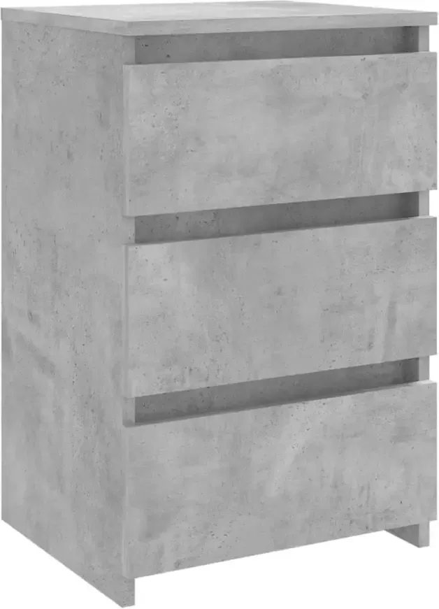VidaXL -Nachtkastje-40x35x62 5-cm-bewerkt-hout-betongrijs - Foto 1