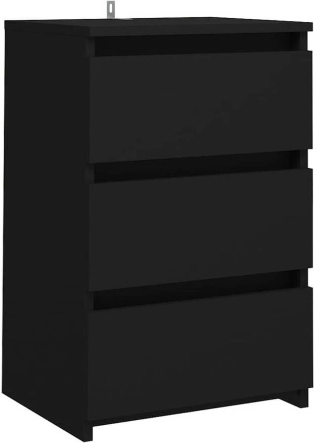 VidaXL Prolenta Premium Nachtkastje 40x35x62 5 cm spaanplaat zwart
