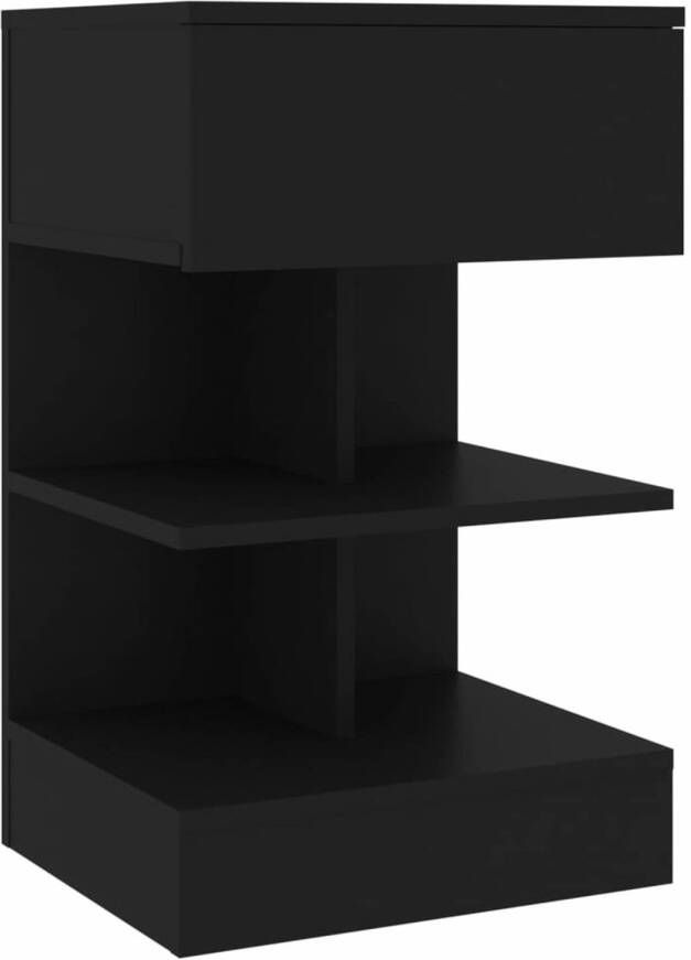 VidaXL -Nachtkastje-40x35x65-cm-bewerkt-hout-zwart