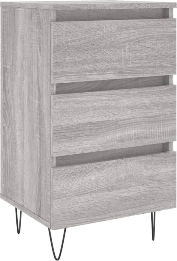VidaXL -Nachtkastje-40x35x69-cm-bewerkt-hout-grijs-sonoma-eikenkleurig