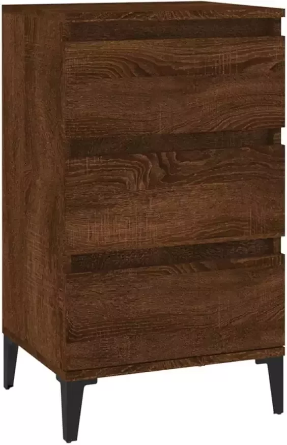 VidaXL -Nachtkastje-40x35x70-cm-bewerkt-hout-bruineikenkleurig