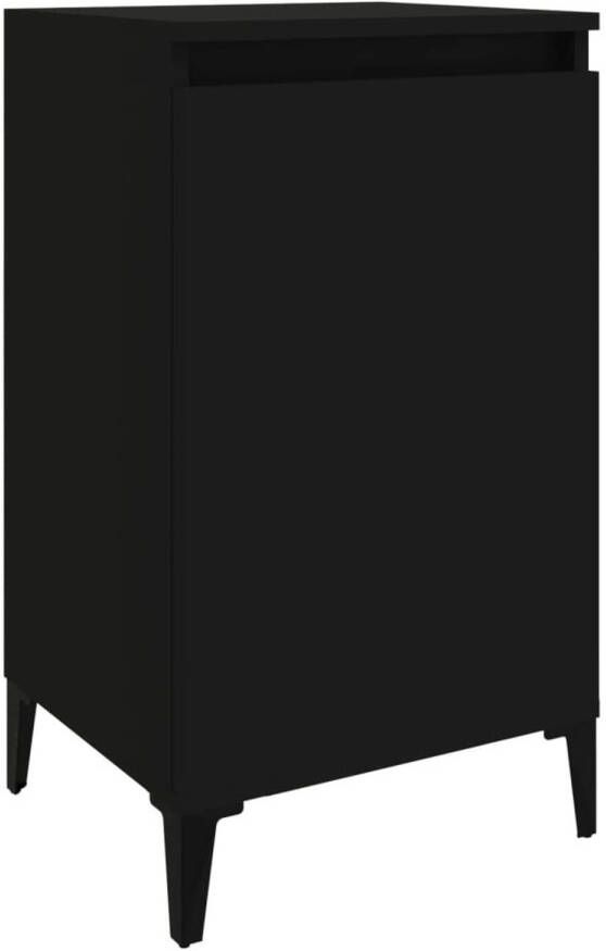 VidaXL -Nachtkastje-40x35x70-cm-bewerkt-hout-zwart