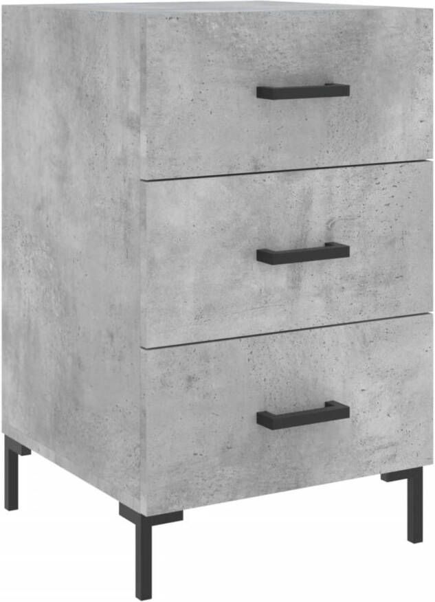 VidaXL -Nachtkastje-40x40x66-cm-bewerkt-hout-betongrijs
