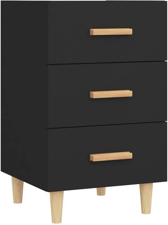 VidaXL -Nachtkastje-40x40x66-cm-bewerkt-hout-zwart