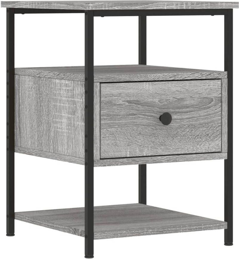 VidaXL -Nachtkastje-40x42x56-cm-bewerkt-hout-grijs-sonoma