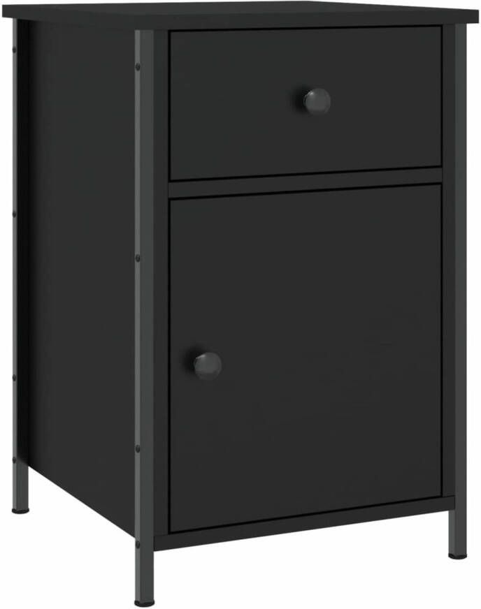 VidaXL -Nachtkastje-40x42x60-cm-bewerkt-hout-zwart