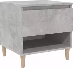 VidaXL Nachtkastje 50x46x50 Cm Bewerkt Hout Betongrijs