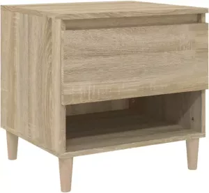 VidaXL Nachtkastje 50x46x50 Cm Bewerkt Hout Sonoma Eikenkleurig