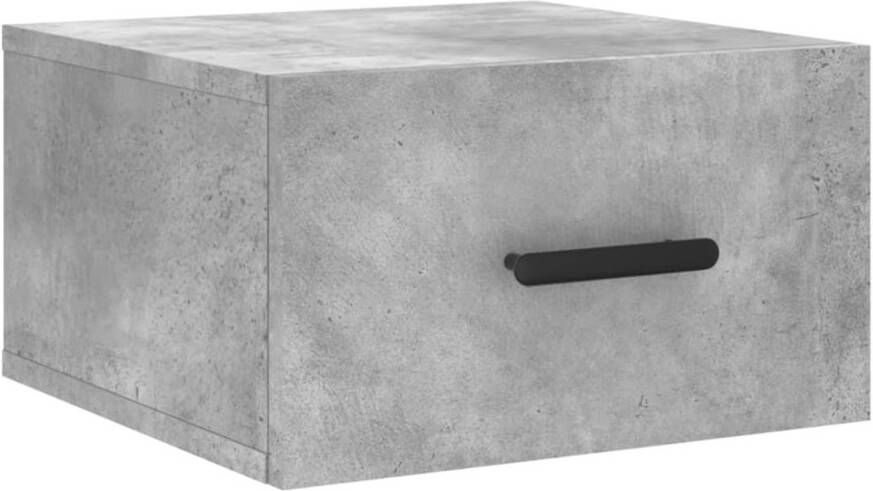 VidaXL -Nachtkastje-wandgemonteerd-35x35x20-cm-betongrijs