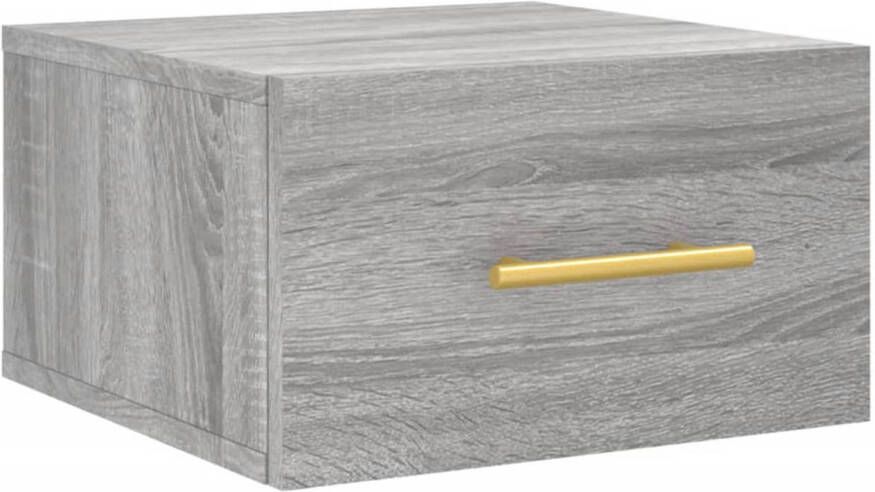 VidaXL -Nachtkastje-wandgemonteerd-35x35x20-cm-grijs-sonoma-eikenkleur