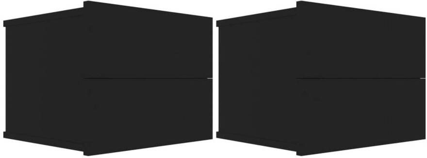 VidaXL -Nachtkastjes-2-st-40x30x30-cm-spaanplaat-zwart