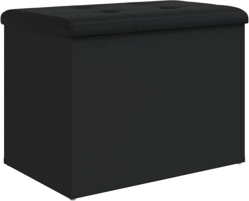VidaXL -Opbergbankje-62x42x45-cm-bewerkt-hout-zwart