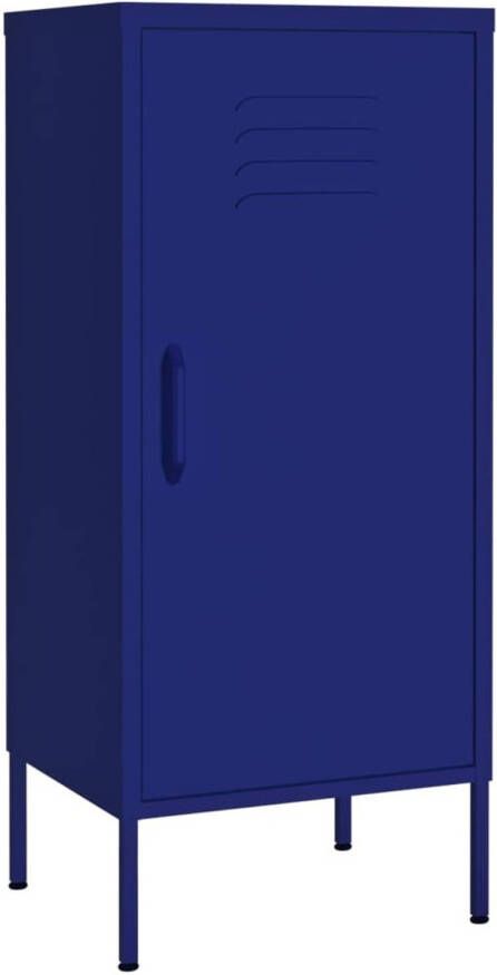VidaXL -Opbergkast-42 5x35x101 5-cm-staal-marineblauw