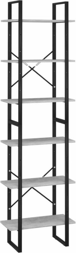 VIDAXL Opbergrek 60x30x210 cm bewerkt hout betongrijs