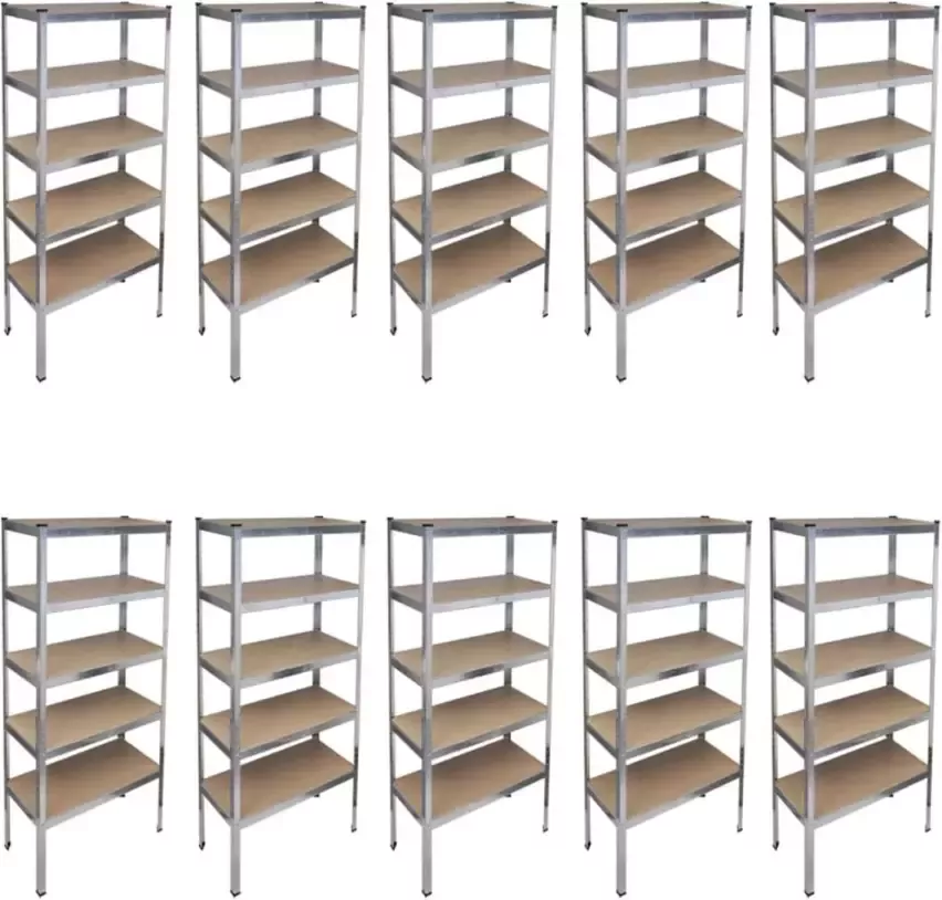 VidaXL Opbergrek voor de garage 10 st