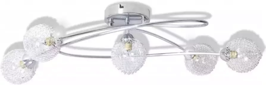 VidaXL Plafondlamp met gaasdraad kappen voor 5 x G9 peertjes - Foto 1
