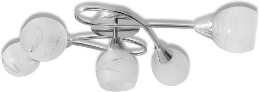 VidaXL Plafondlamp met glazen behuizing voor lampen - Foto 1