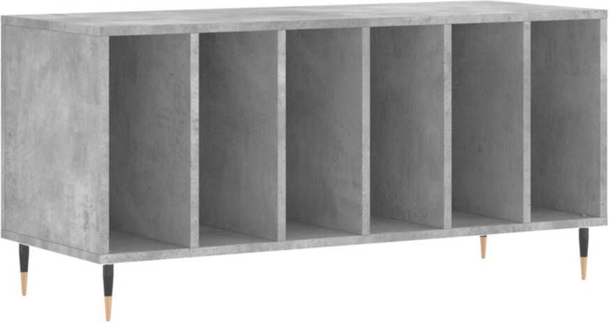 VIDAXL Platenkast 100x38x48 cm bewerkt hout betongrijs