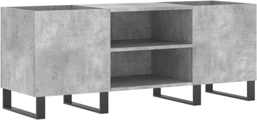 VIDAXL Platenkast 121x38x48 cm bewerkt hout betongrijs