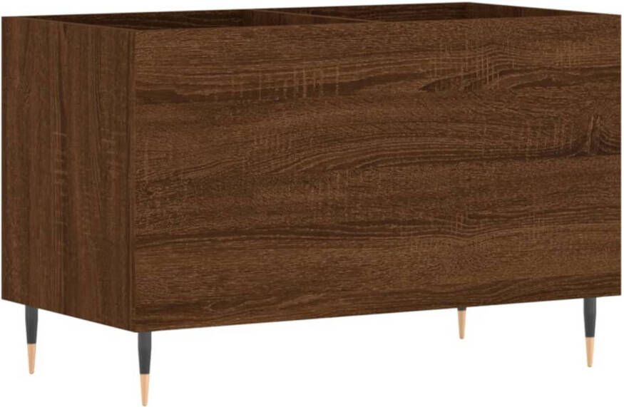 VidaXL Platenkast 74 5x38x48 cm bewerkt hout bruineikenkleurig